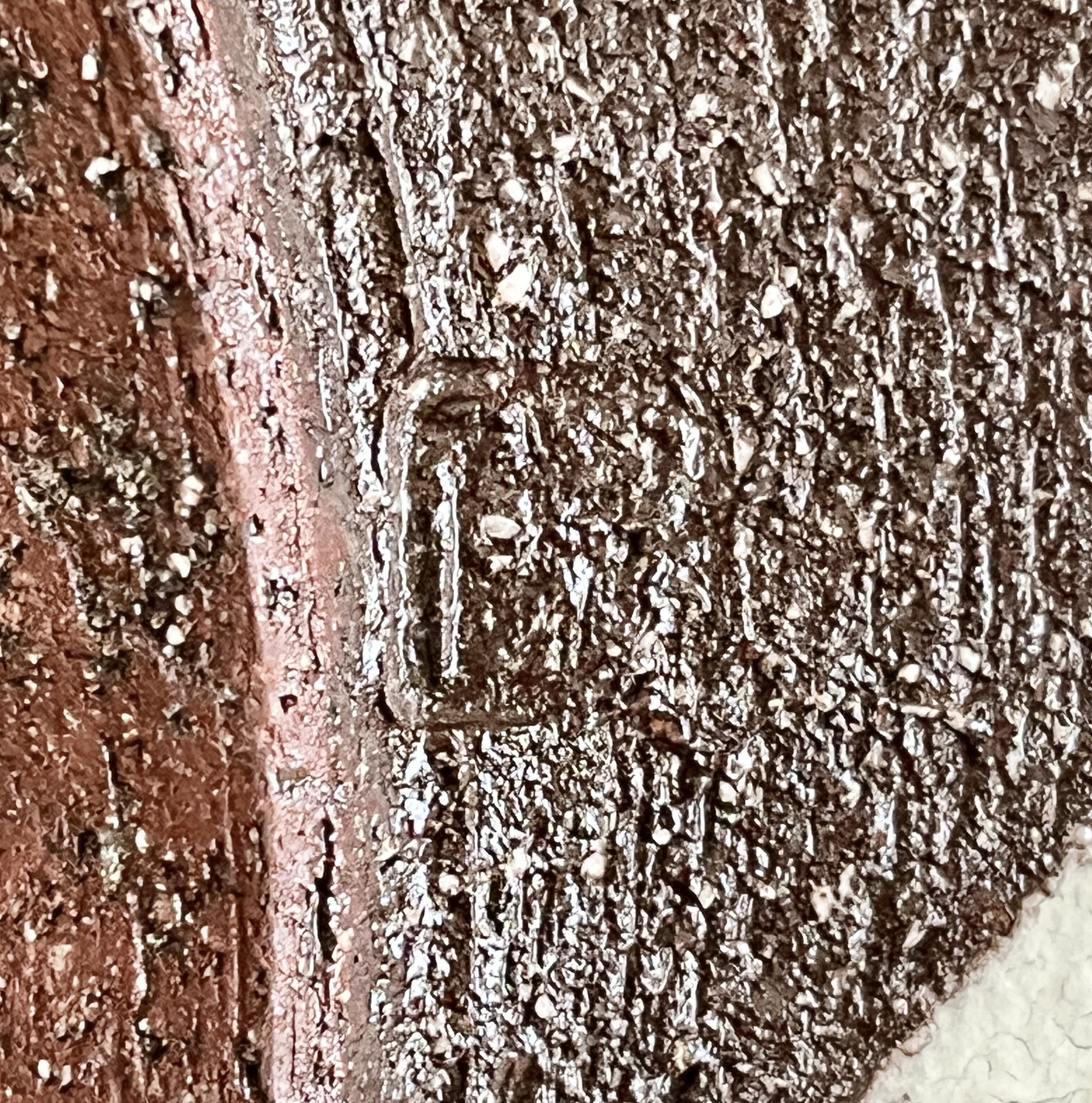 浅野陽 （師 富本憲吉、藤本能道） 梅文皿　色絵　大皿　胴径40.0㎝　飾り皿の陶印