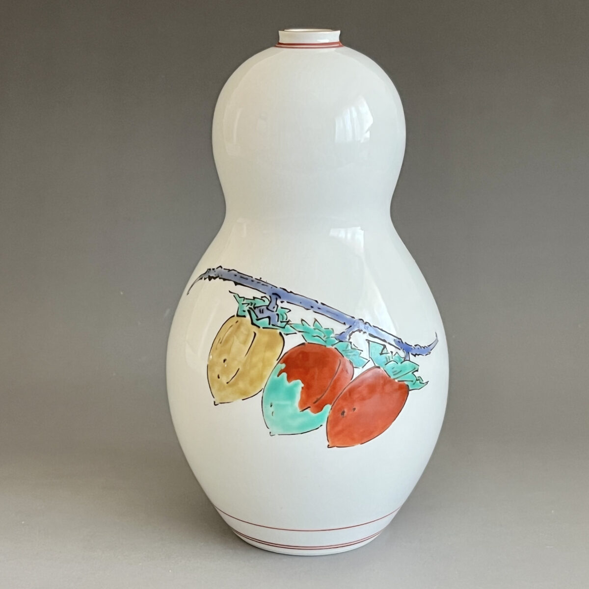 濁手　柿文　瓢形　花瓶