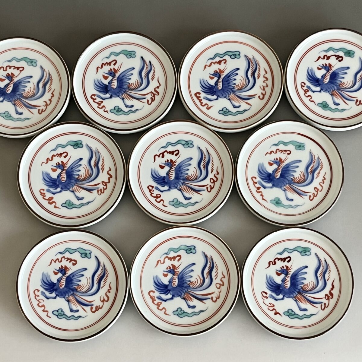 色絵　鳳凰文　小皿