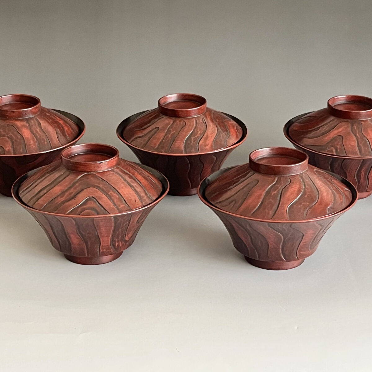 鎌倉彫　椀　五客