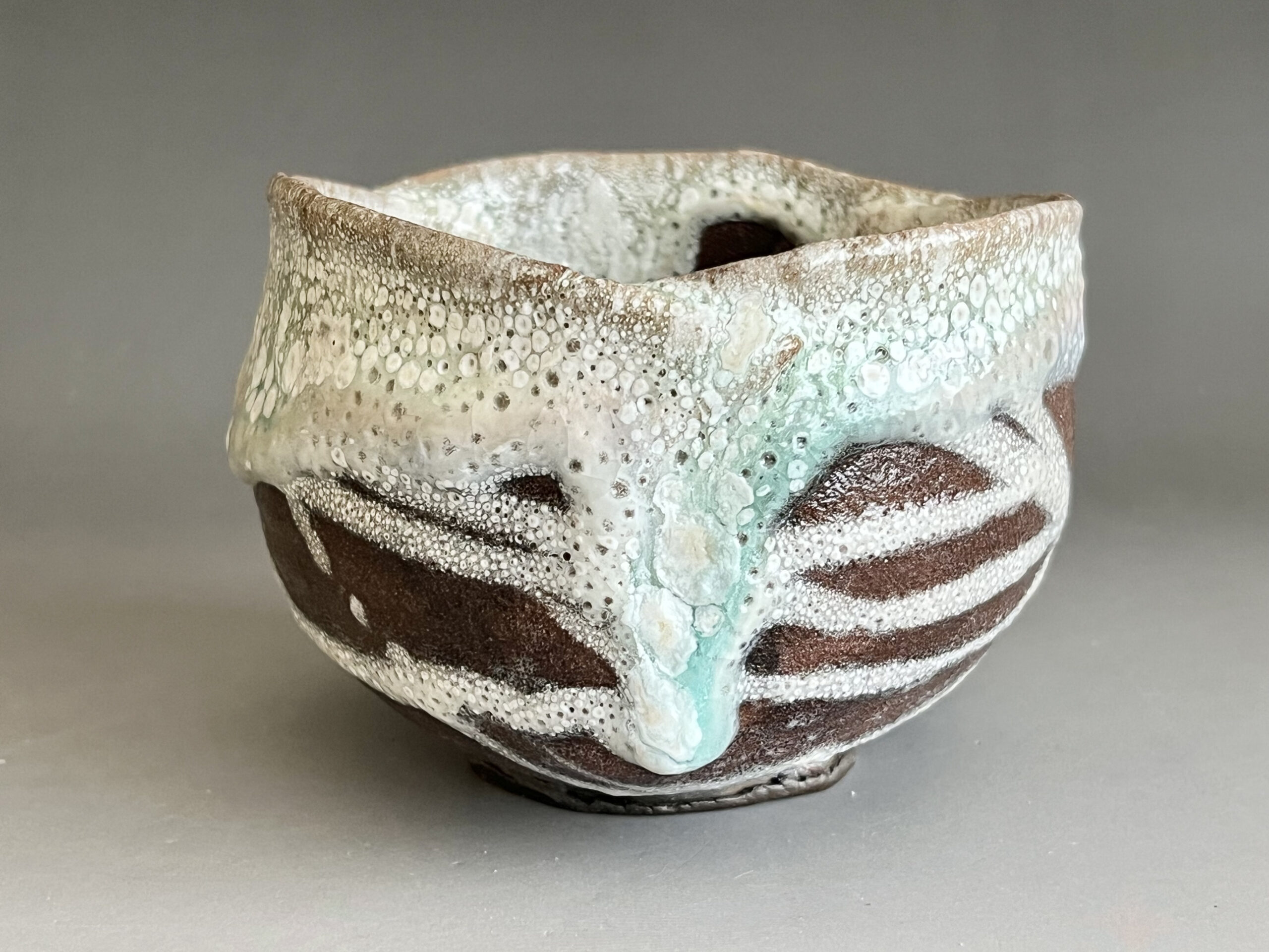 越前　花入　西浦武 西浦武 越前焼 扁壷 高さ33.0㎝ 花入 花瓶 花器 茶道具 | 陶酔庵