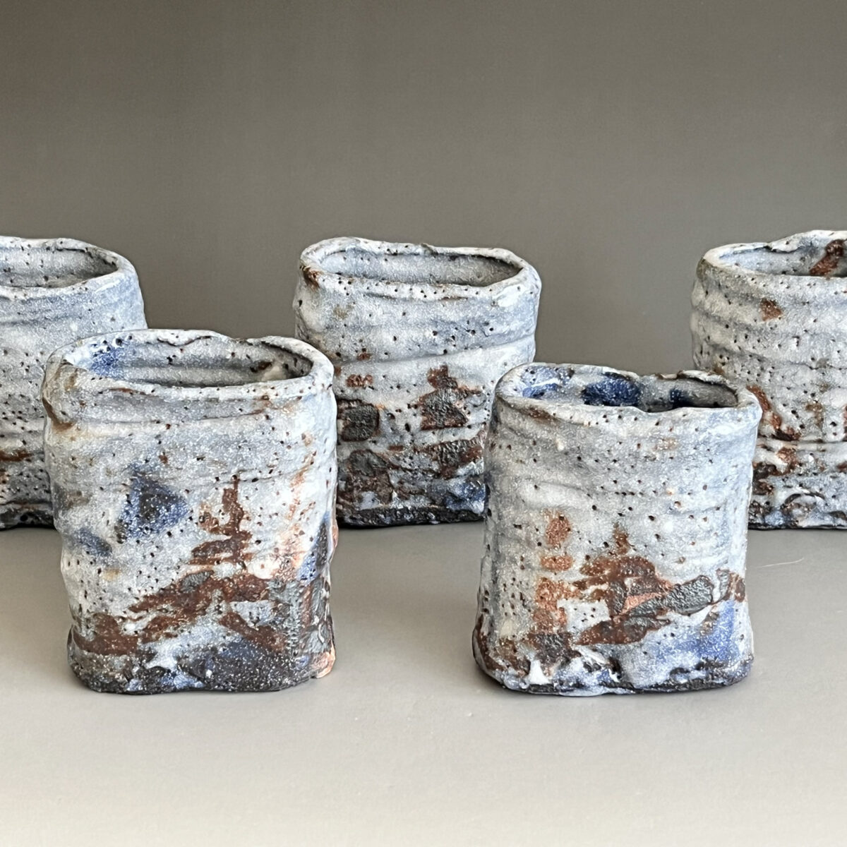 志野　向付　五客