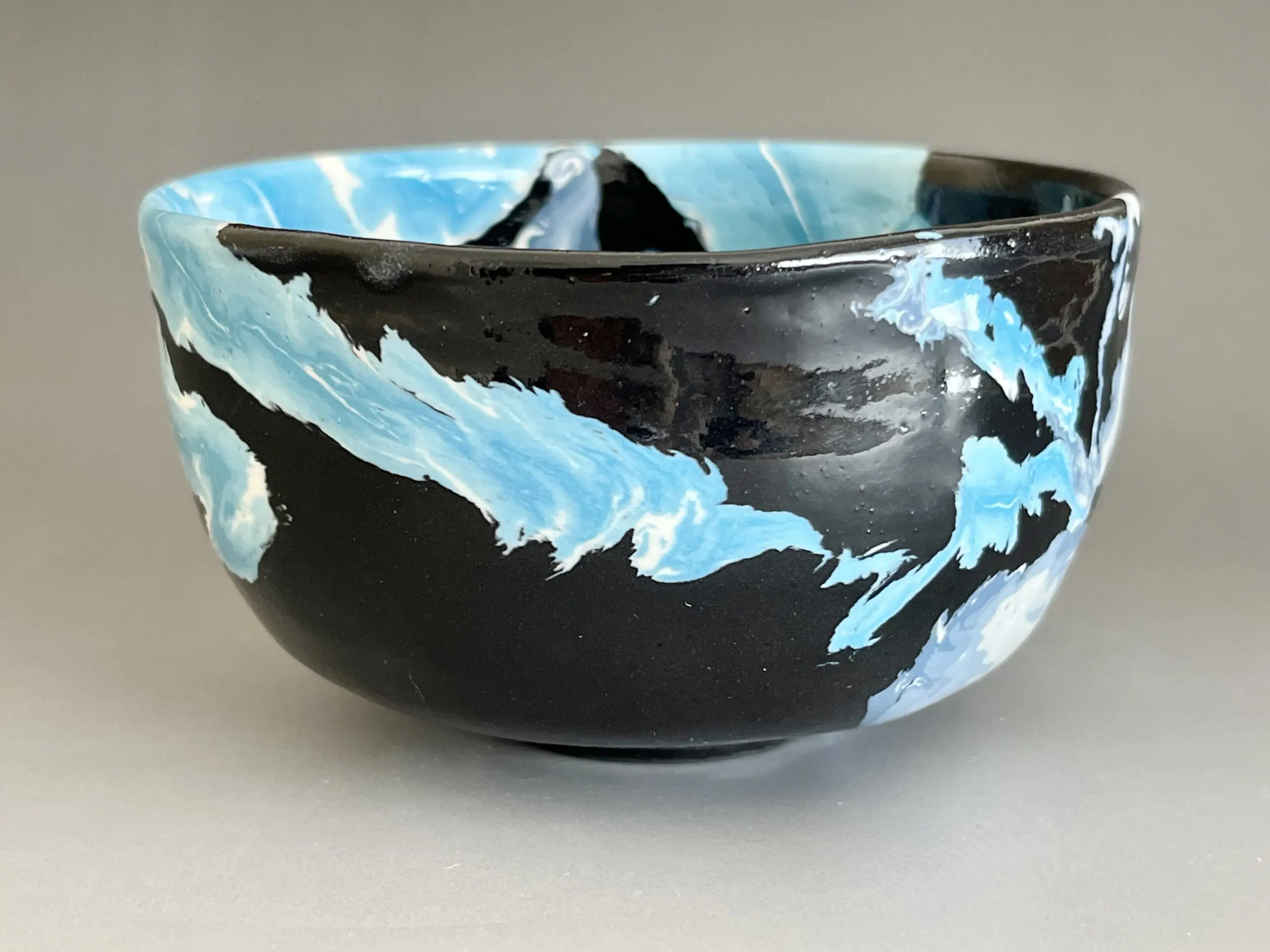 人間国宝 松井康成 萃瓷 練上茶碗 蕪絵 茶道具 二重箱 | 陶酔庵 -tousuian-