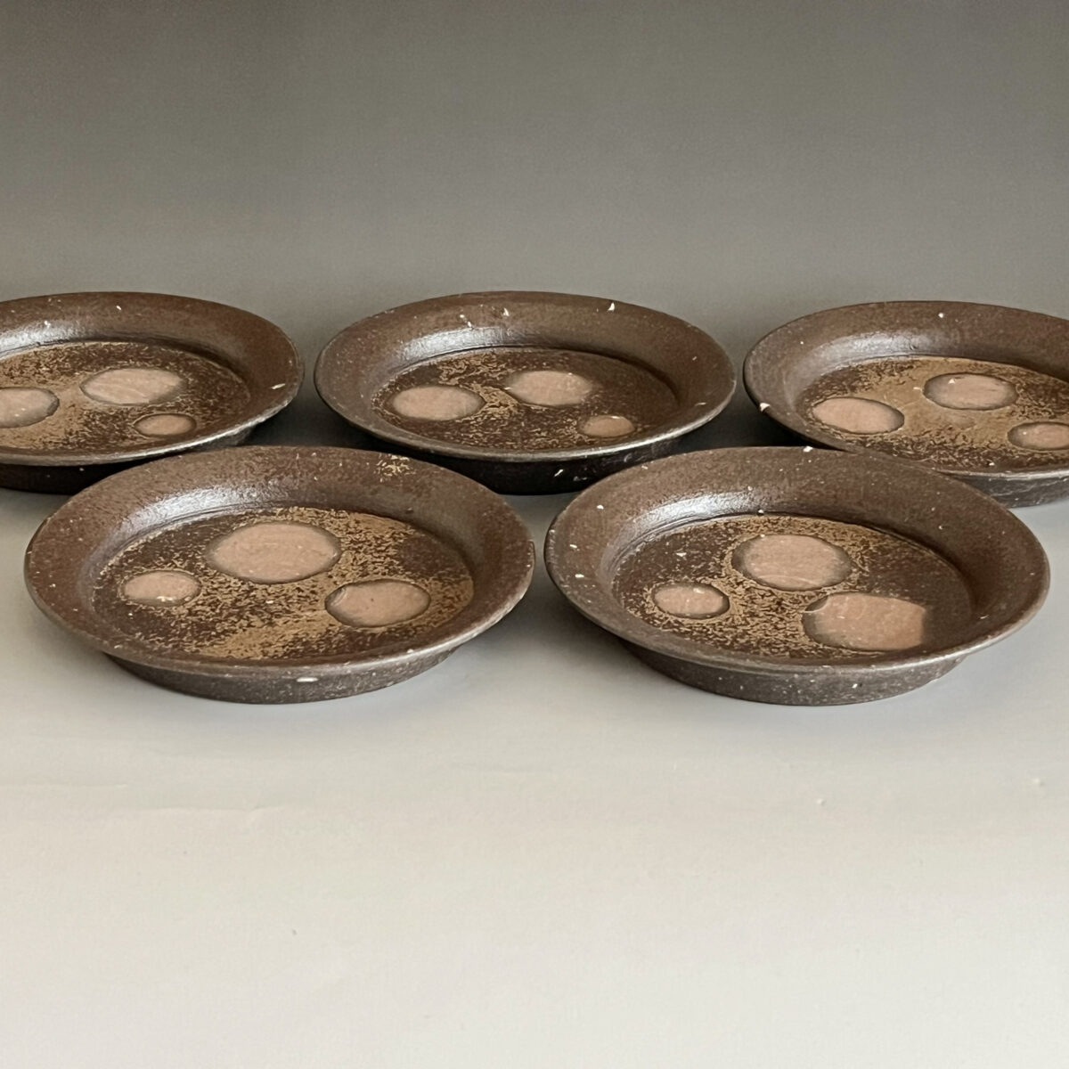 焼〆　丸皿　五客