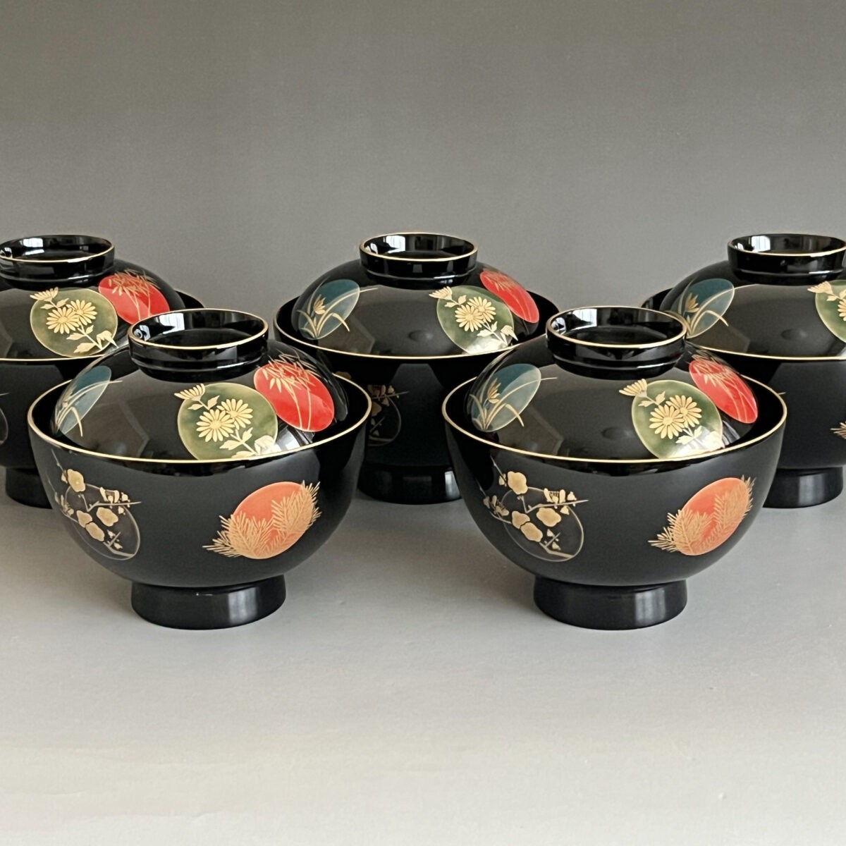 輪島塗　吸物椀　五客