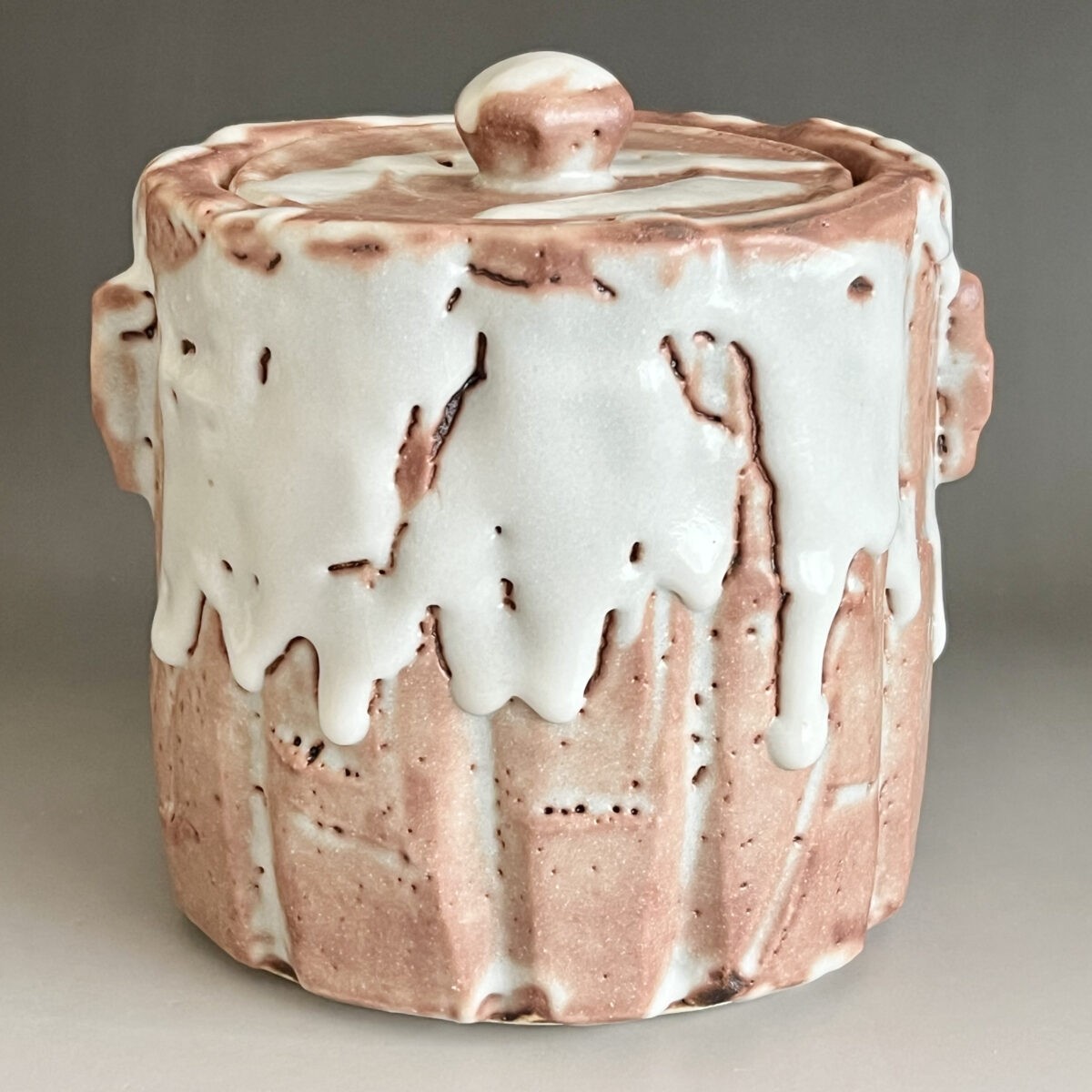 赤志野　耳付　水指