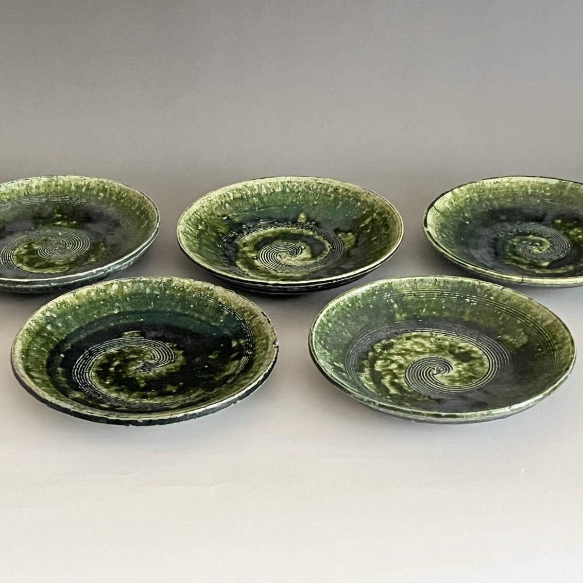 織部　皿　五客