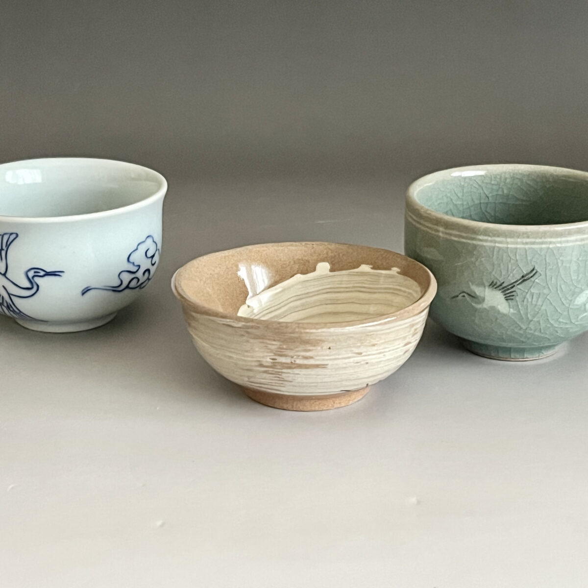 高麗李朝　ぐい呑　三題