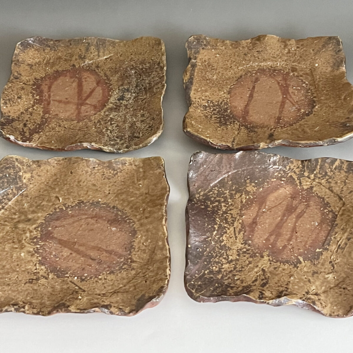 半地上五窯　備前　四方皿