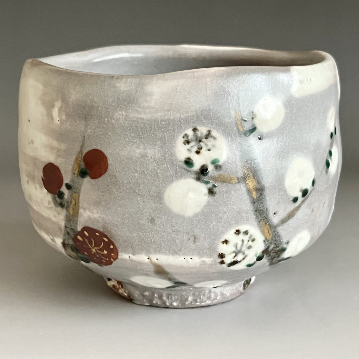 紅白梅　茶碗