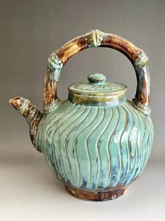 人間国宝 田村耕一 益子焼 鉄釉壷 壺 花生 花器 | 陶酔庵 -tousuian-