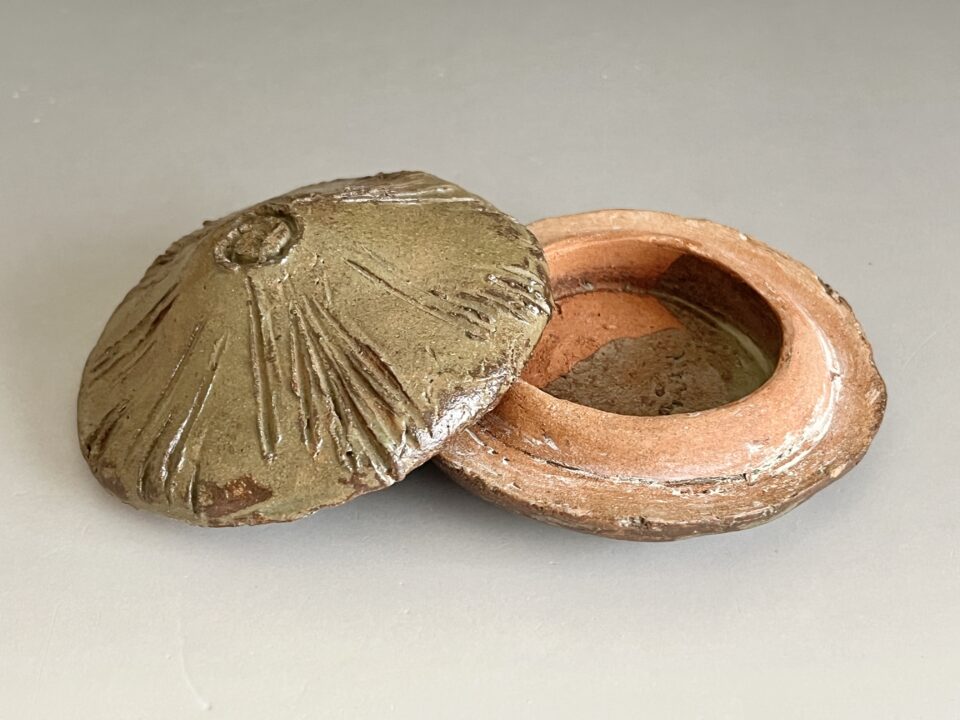 ⚫︎ 長岡空権 （十一代 長岡住右衛門） 楽山焼　笠　香合　茶道具