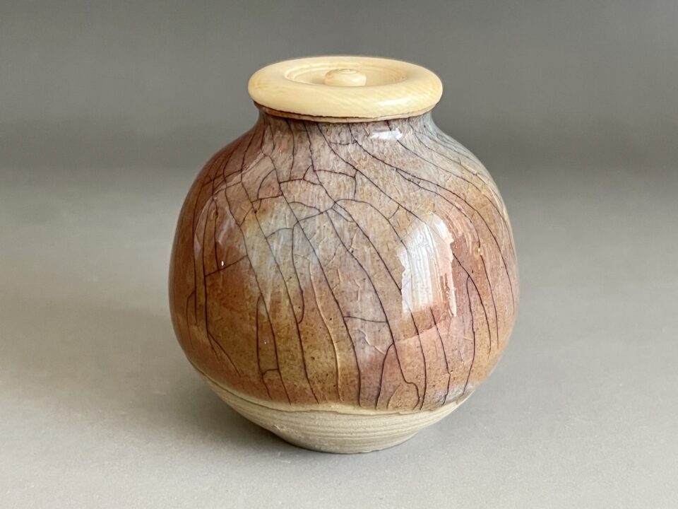 ⚫︎ 山本梅生　温泉津焼 松渓山窯　茶入　茶器　茶道具　