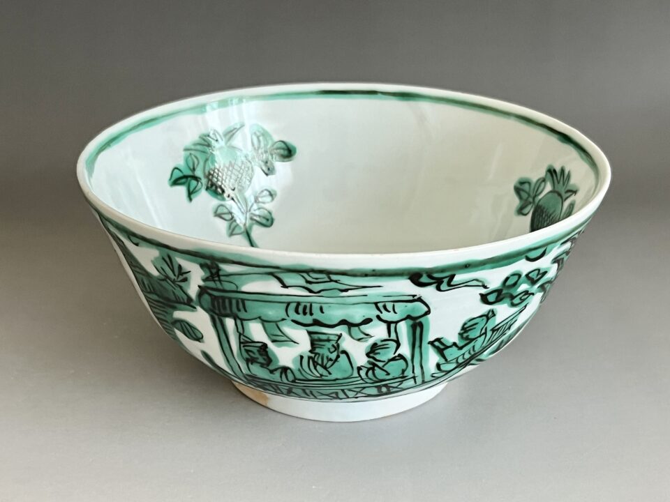 ⚫︎ 五代 加藤幸兵衛　赤壁舟遊図　鉢　飾り鉢