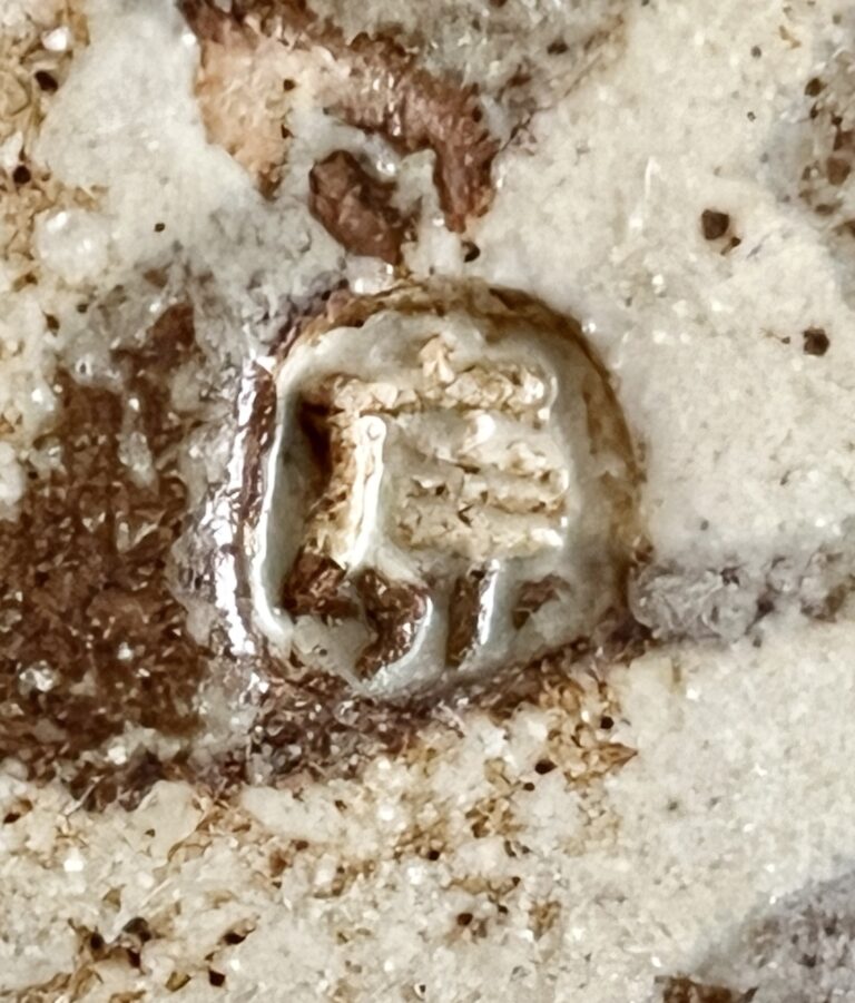 ⚫︎ 松井康成　月崇寺窯　笠間焼　練込手　銘々皿　五客　五枚　懐石　会席　和食器の陶印