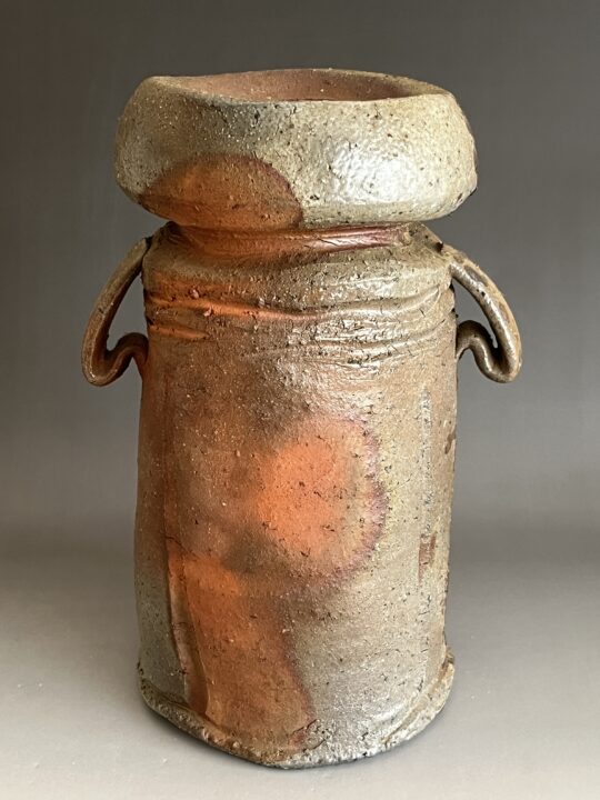 作者不詳　作家在銘　備前　窯変　耳付　花生　花入　花瓶　花器　茶道具