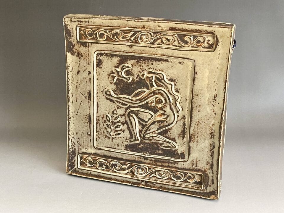 ⚫︎ 木内克　彫刻家　裸婦　陶板　壁掛け　オブジェ　箱付き