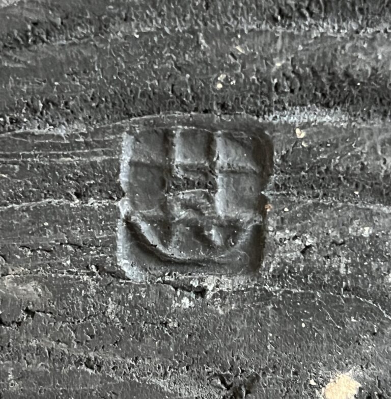 坂田甚内　黒陶　深甚紋　角花入　花瓶　花器　モダン　現代アートの陶印