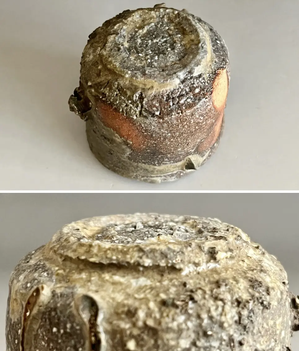 水上勝夫 一片窯 常滑焼 灰被 窯変 ぐい呑 酒盃 酒器 | 陶酔庵 -tousuian-
