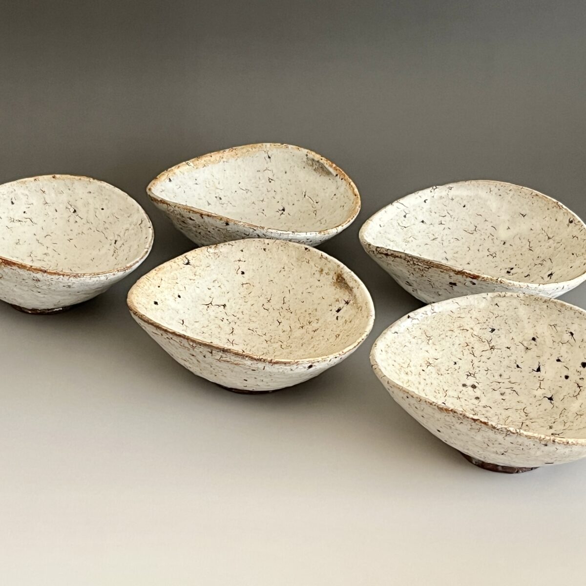 粉引唐津　向付　五客