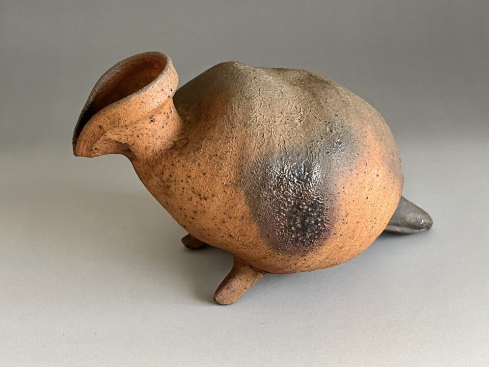 中里隆 （父 人間国宝 中里無庵） 唐津南蛮　鴨徳利　酒器　焼締　種子島　