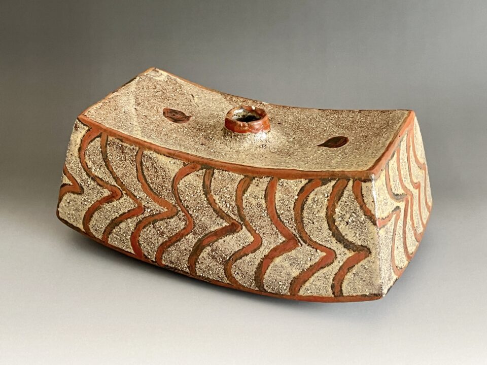 中村梅山　加賀　九谷焼　壷　扁壷　花入　花生　花器　茶道具