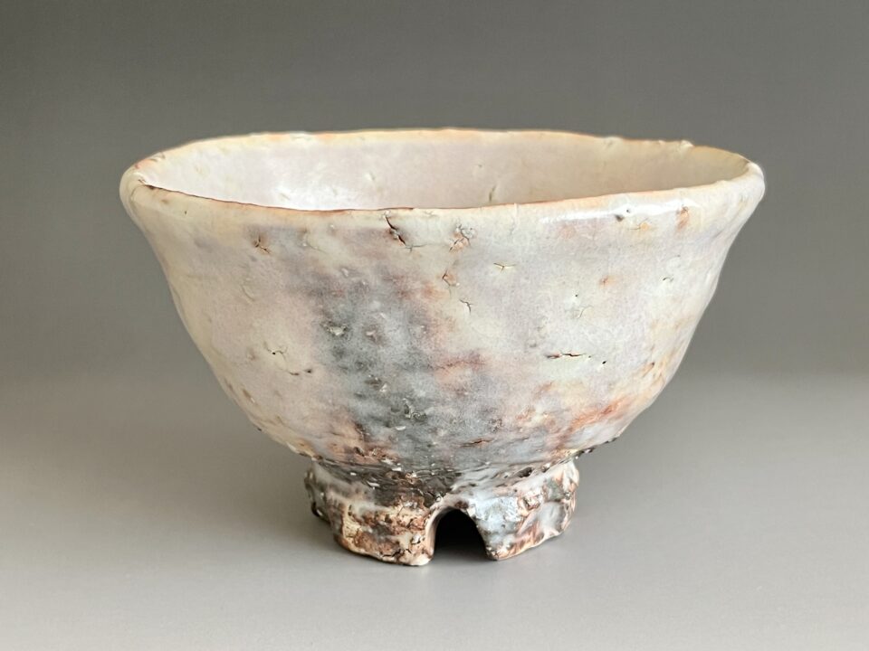★ 月形那比古　美の萩茶碗　美濃　切高台　茶道具