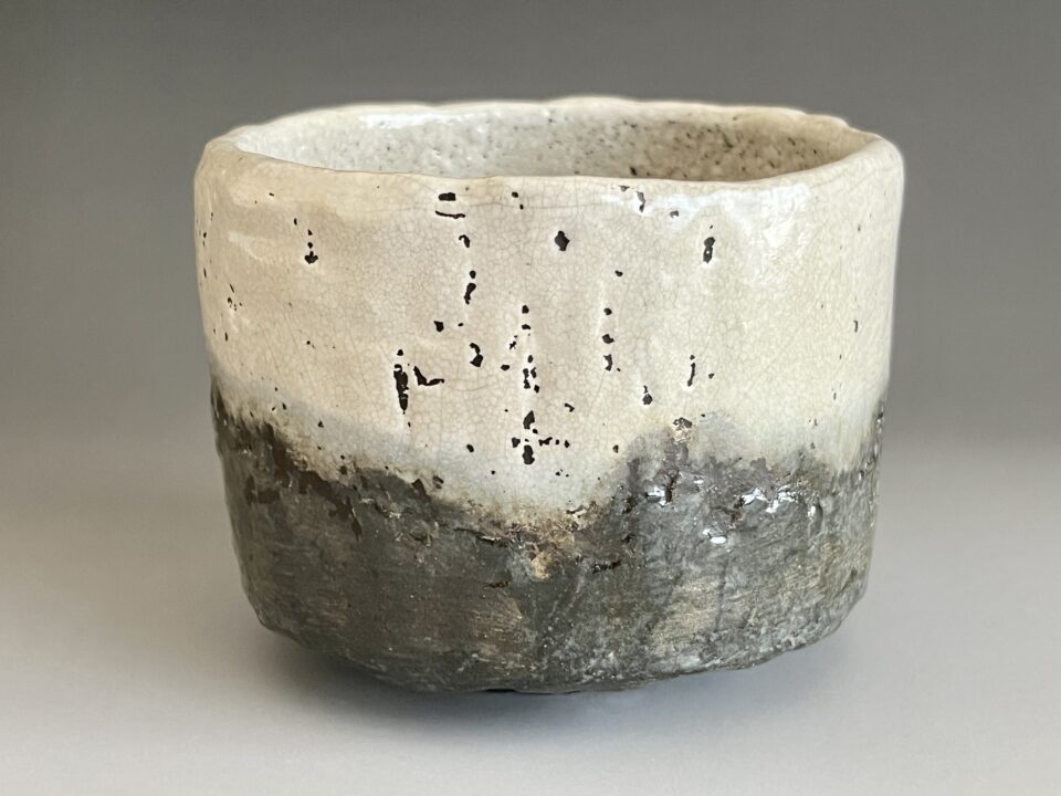 ★ 中村康平 （父 中村梅山）梅山窯　光悦写　不二山茶碗　富士山　茶道具