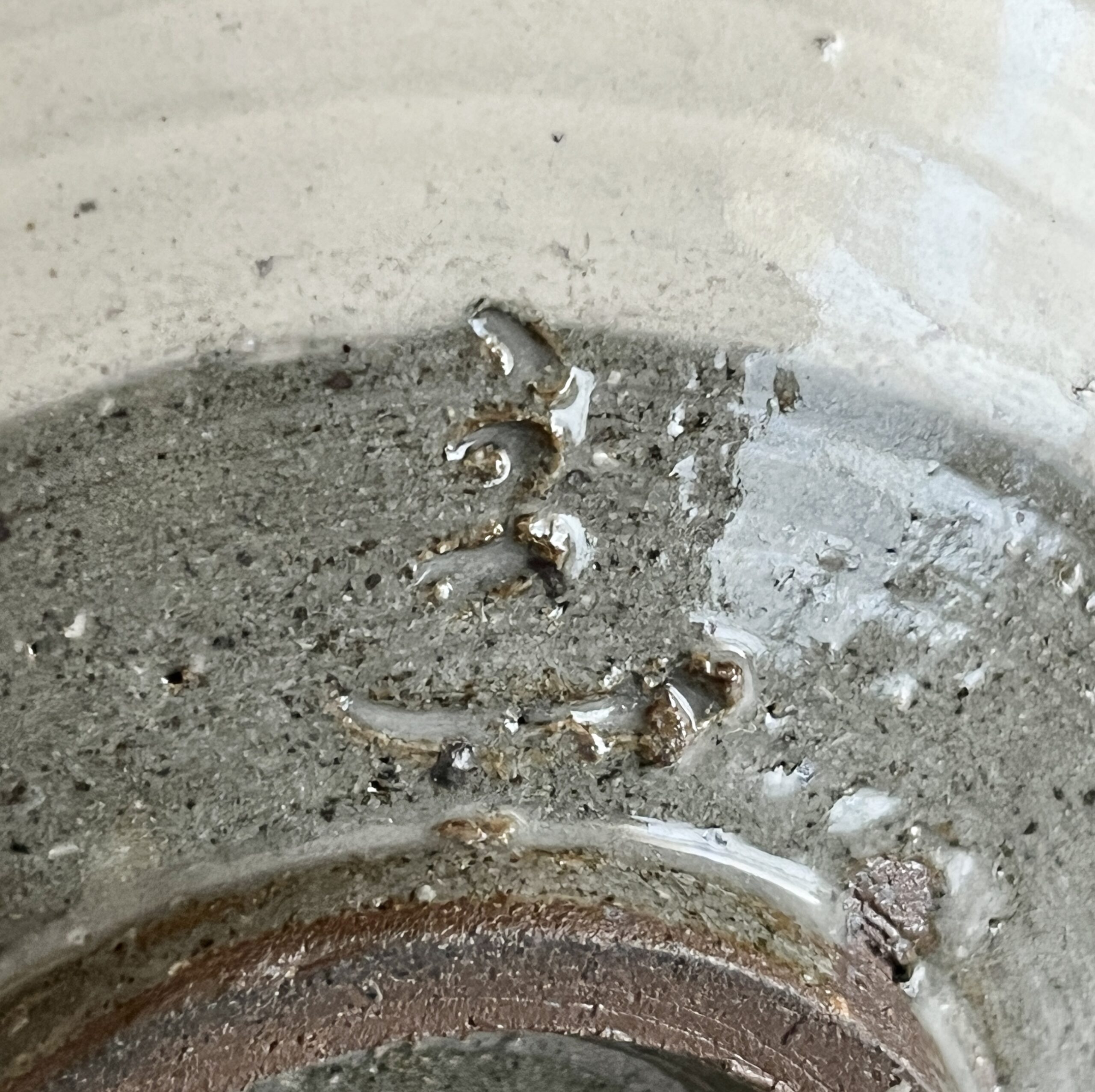 ⚫︎ 中里隆　唐津粉引　ふちなぶり皿　五客　輪花　銘々皿　懐石　会席　和食器の陶印