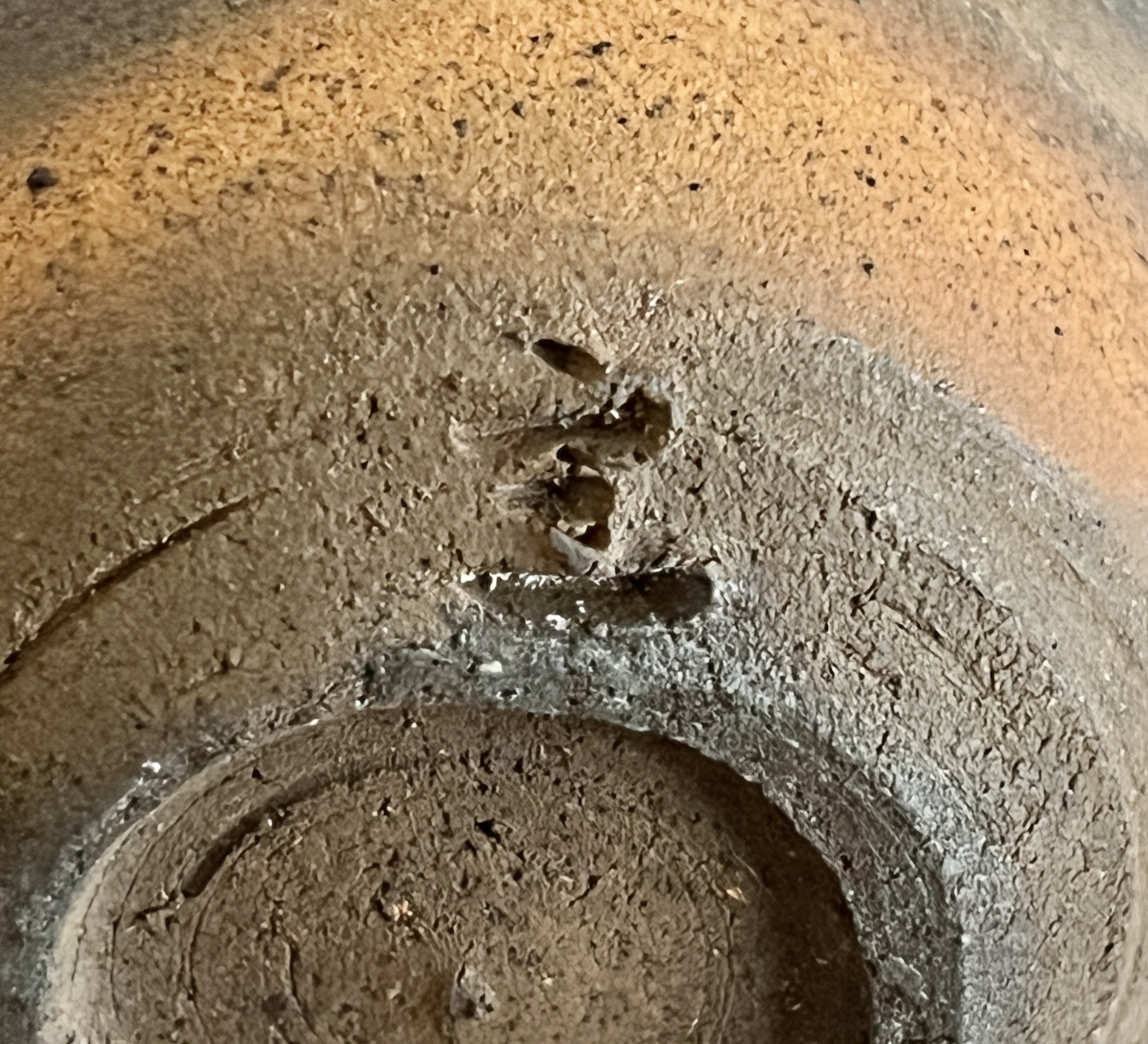 中里隆 （父 人間国宝 中里無庵） 唐津南蛮　ぐい呑　酒盃　酒器　種子島　焼締の陶印