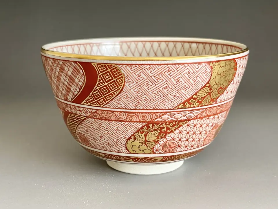 三代 須田菁華 九谷 色絵 祥瑞 松竹梅文 皿 八角皿 五枚 五客 銘々皿