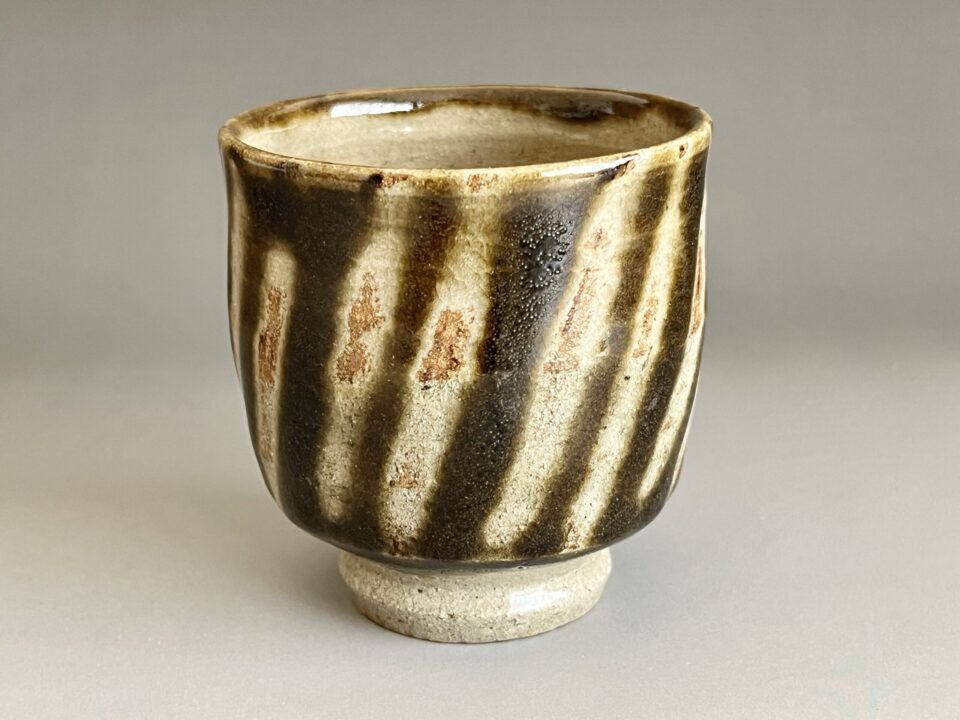 人間国宝 浜田庄司　濱田庄司　門窯　益子焼　指描　湯呑　