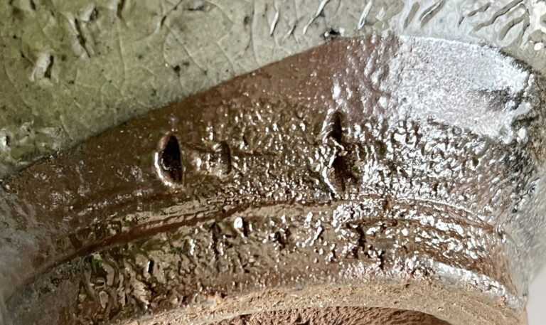 田中佐次郎　唐津茶碗　茶道具の陶印