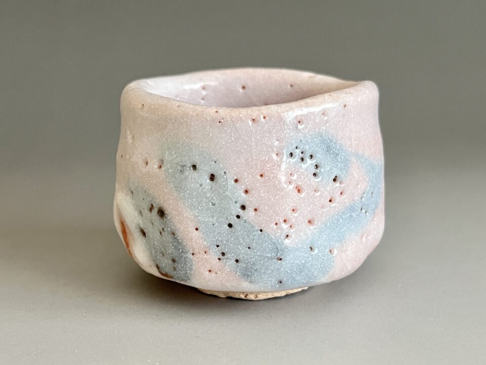 ★ 安藤日出武　紅志野　ぐい呑　酒盃　酒器