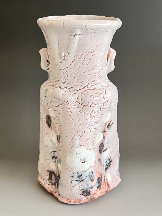 ★ 林正太郎　志野　耳付花入　花生　花器　茶道具