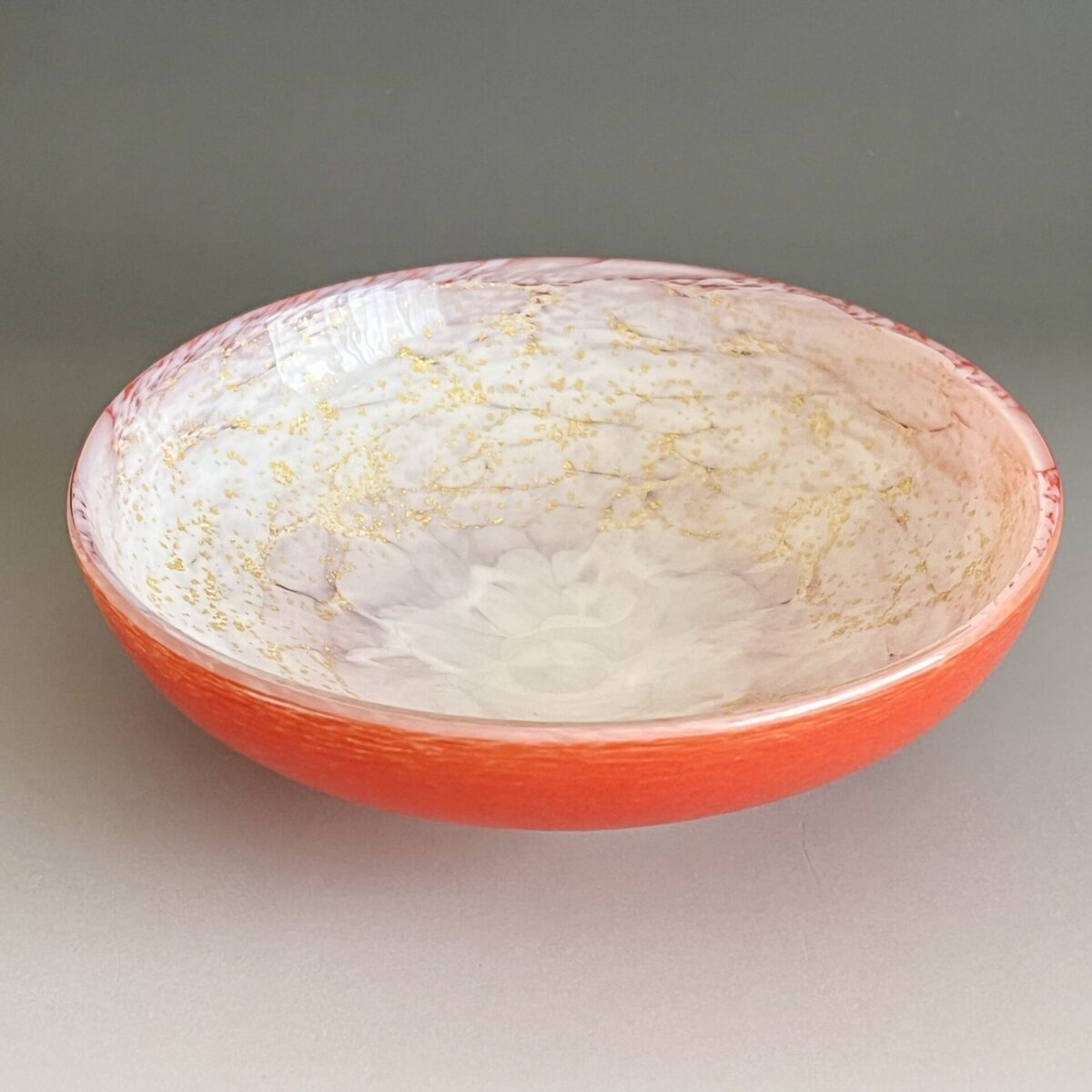 金彩　硝子茶碗