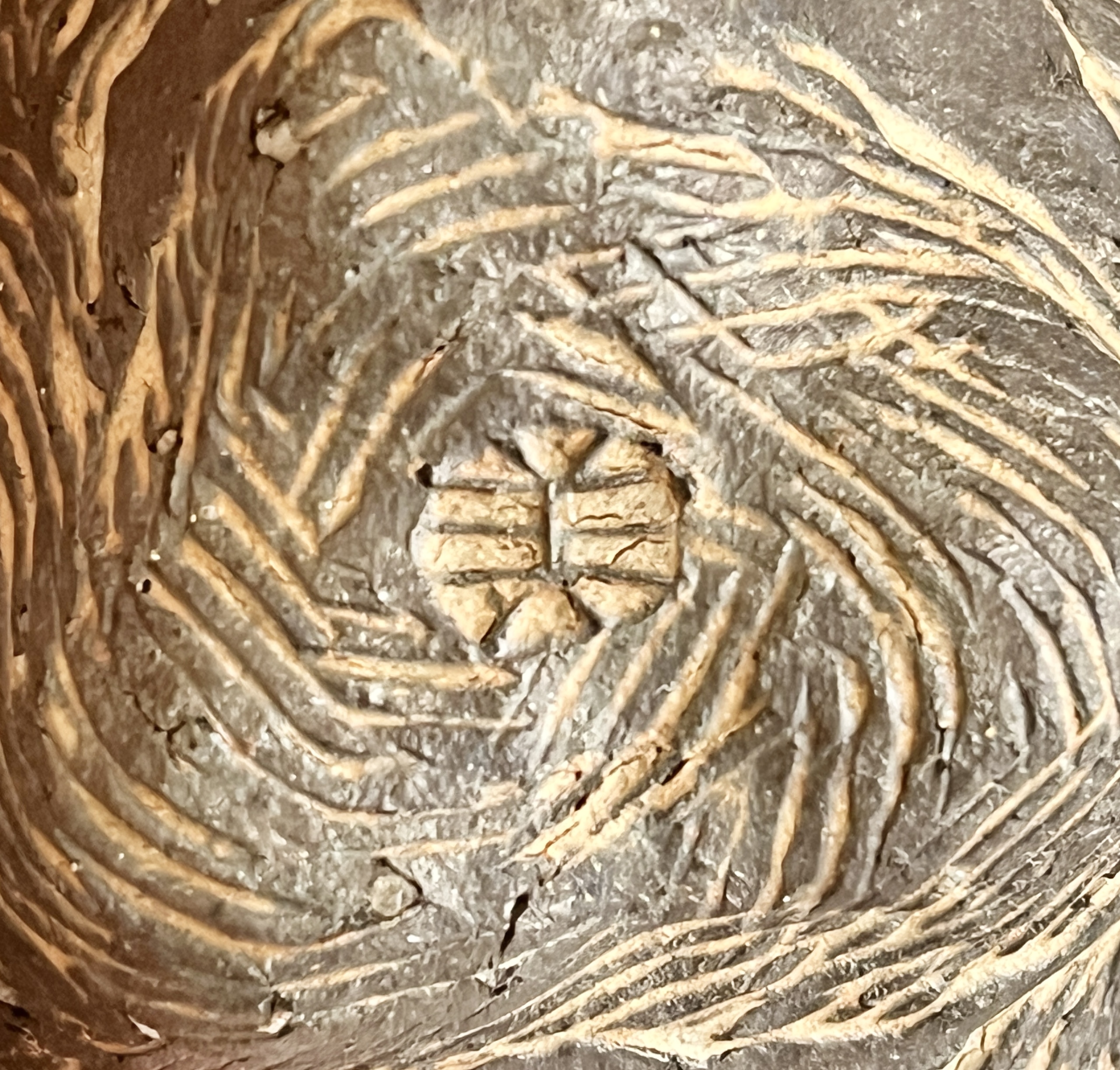 奥村博美 象嵌盃 ぐい呑 酒盃 酒器 焼締 現代アートの陶印