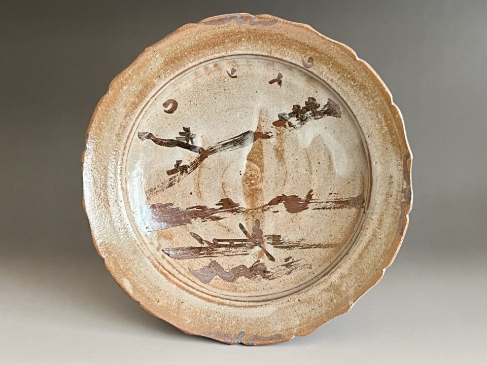 西岡良弘 （父 西岡小十） 小次郎窯　絵唐津　皿　飾り皿　和食器　茶道具