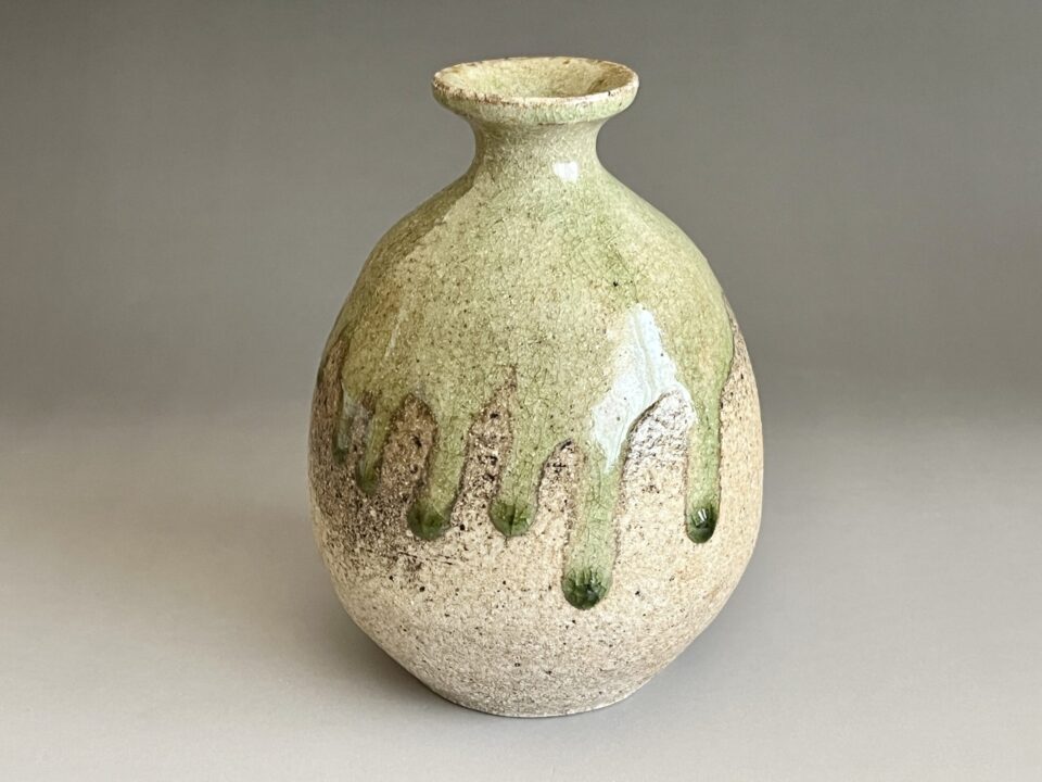江崎一生　常滑焼　灰釉　壷　徳利　花瓶　花入　花器　酒器