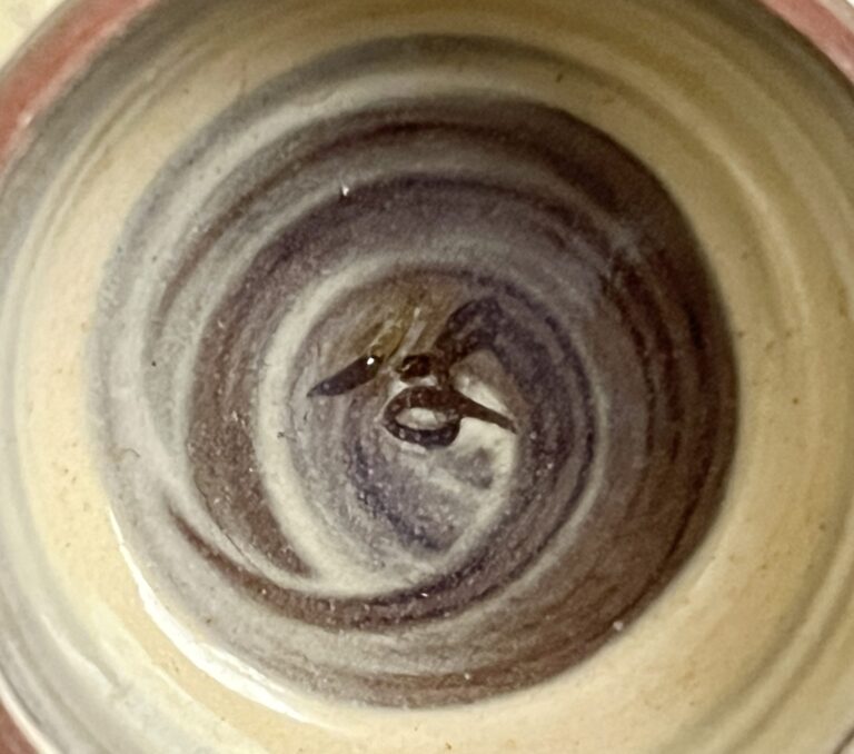 ★ 十三代 横石臥牛 豊瑞軒　現川焼　白鷺文　盃　二客　ぐい呑　酒盃　酒器の陶印