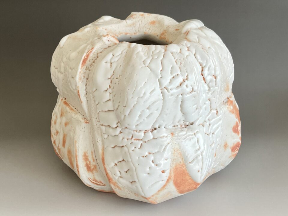 ★ 加藤豊久 （土代久） 志野花器　胴径27.0㎝　花入　花生　茶道具