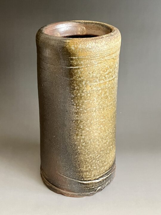 山本雄一 （父 人間国宝 山本陶秀） 備前　花入　筒花生　花瓶　花器　茶道具