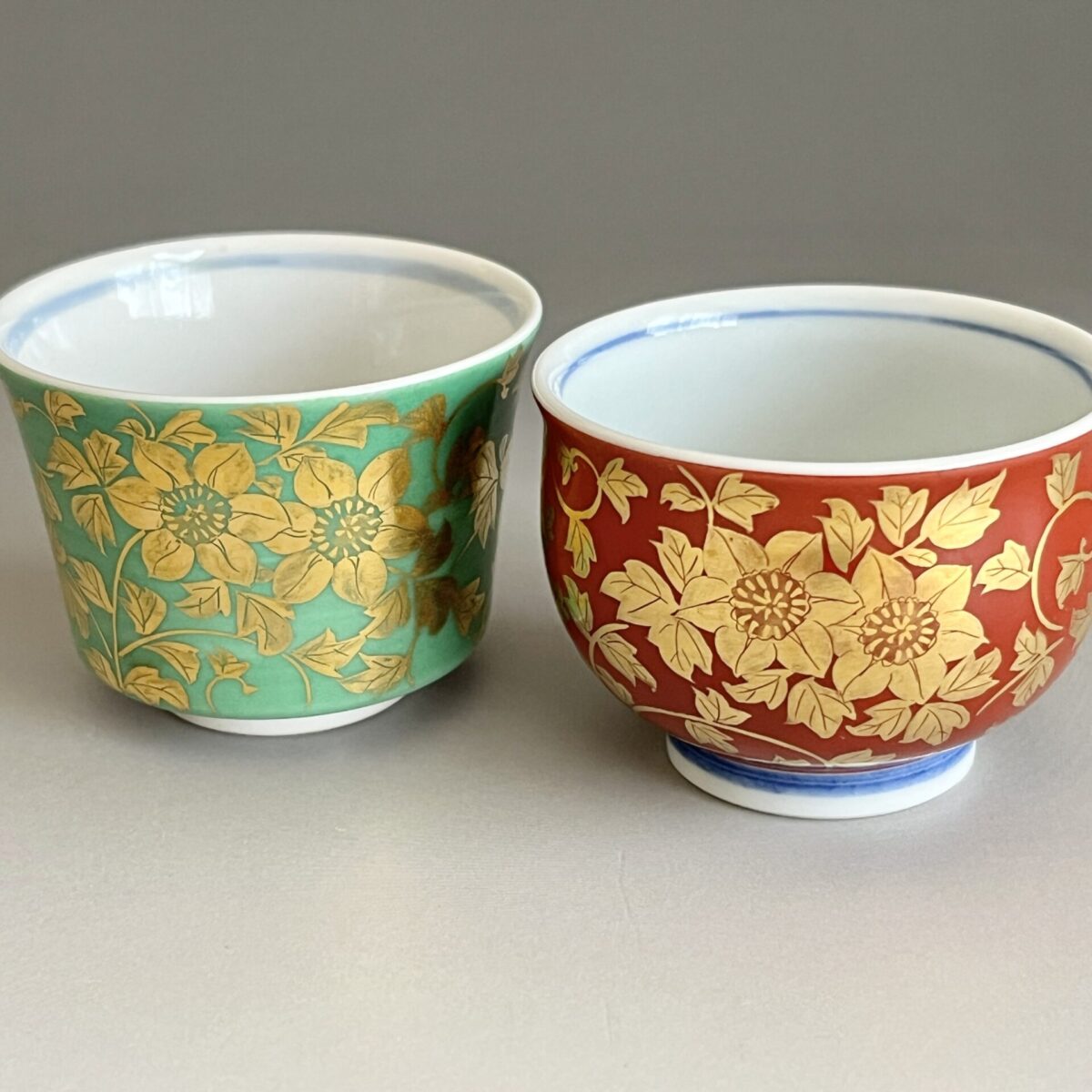 金襴手花唐草文　ぐい呑