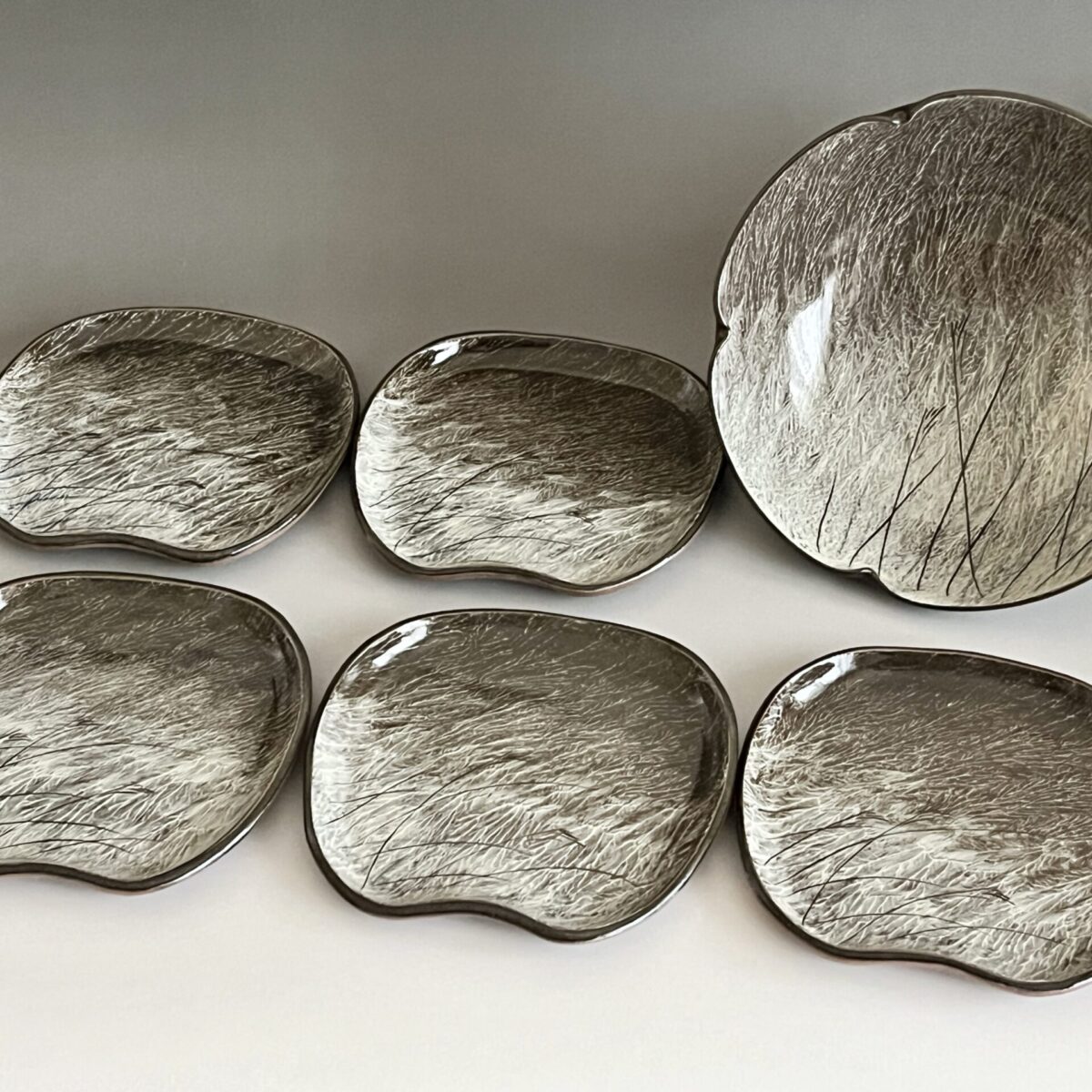 銘々皿五客　菓子鉢　2点セット