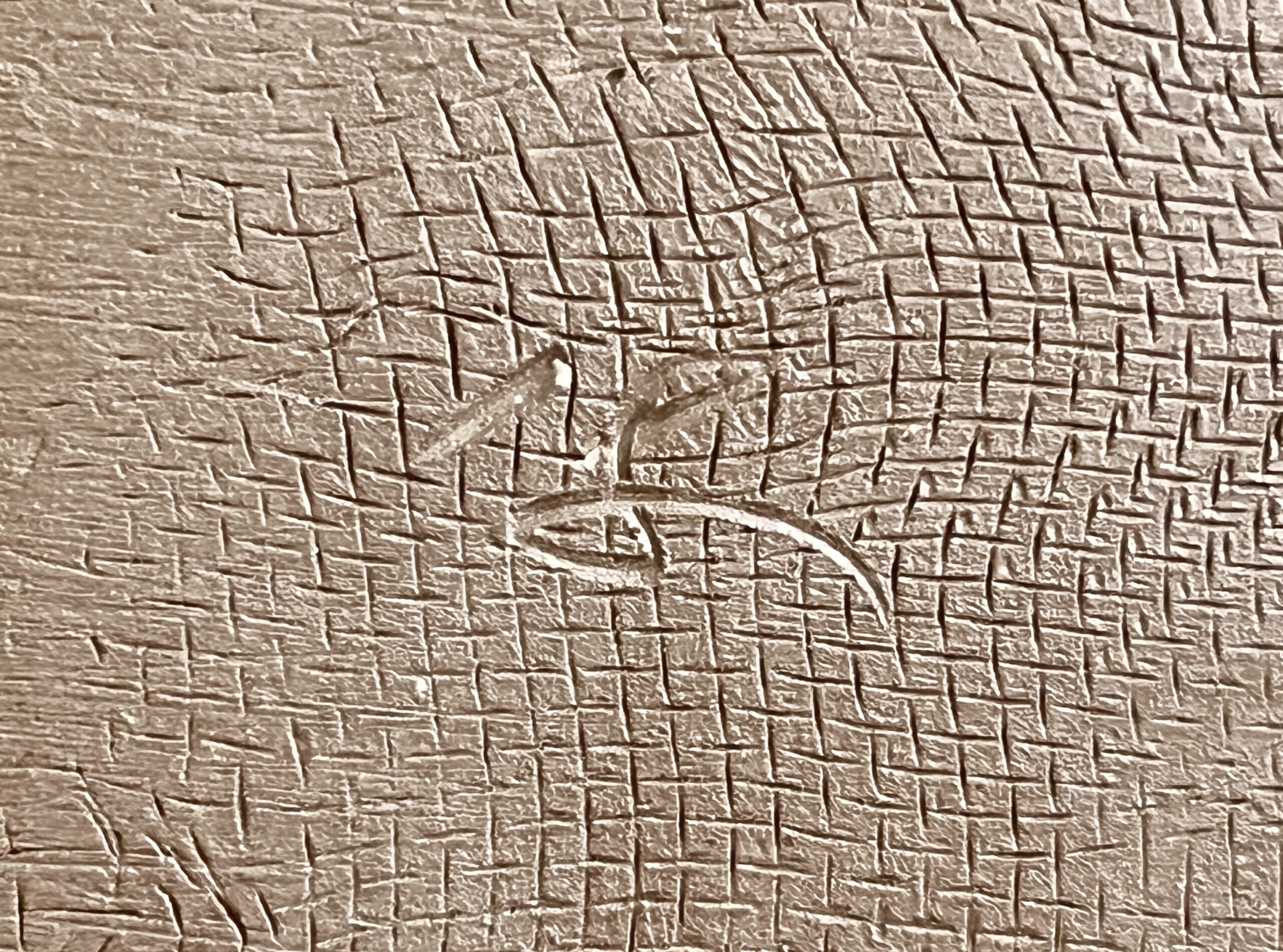 十三代 横石臥牛　現川焼　豊瑞軒　芒文　銘々皿五客　菓子鉢　2点セット　刷毛目　和食器　組皿の陶印