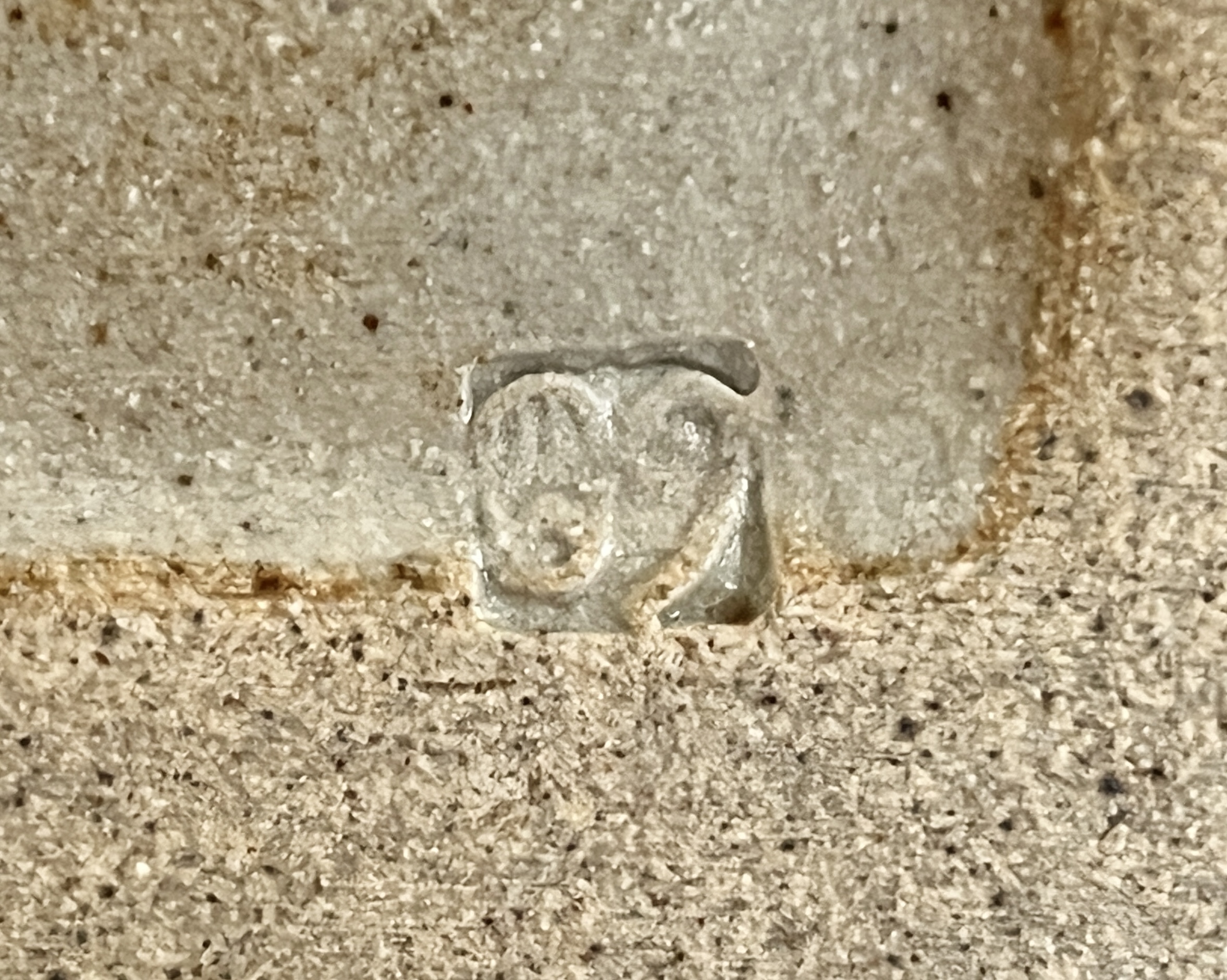 ★ 明石庄作 （師 人間国宝 浜田庄司） 益子焼　柿釉花紋扁壷　高さ30.5㎝　花瓶　花入　花器　茶道具の陶印