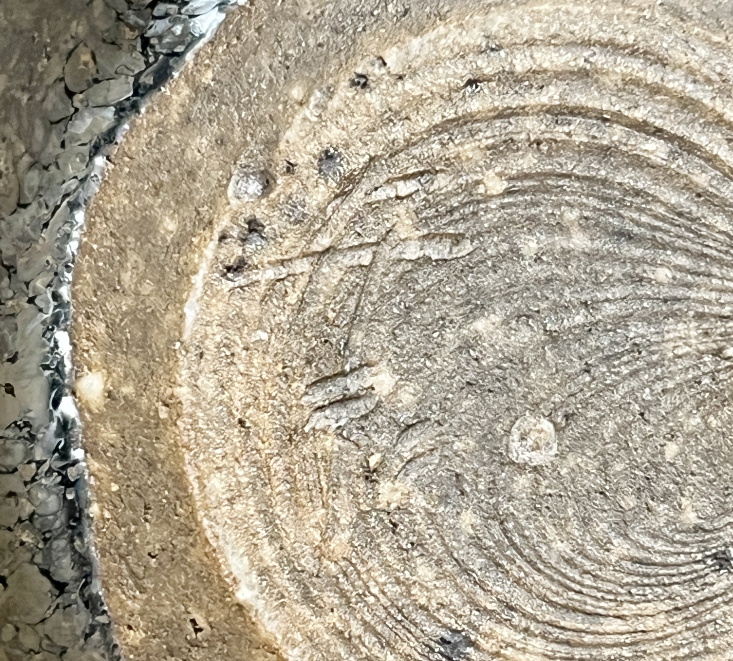 ★ 鎌田幸二　掻き銘　窯変　銀漿天目　茄子茶入　仕覆 角龍金襴　茶道具の陶印