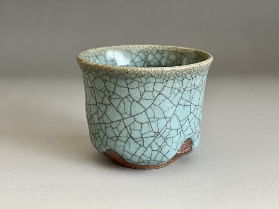 人間国宝 中島宏　青磁　ぐい呑　酒盃　酒器