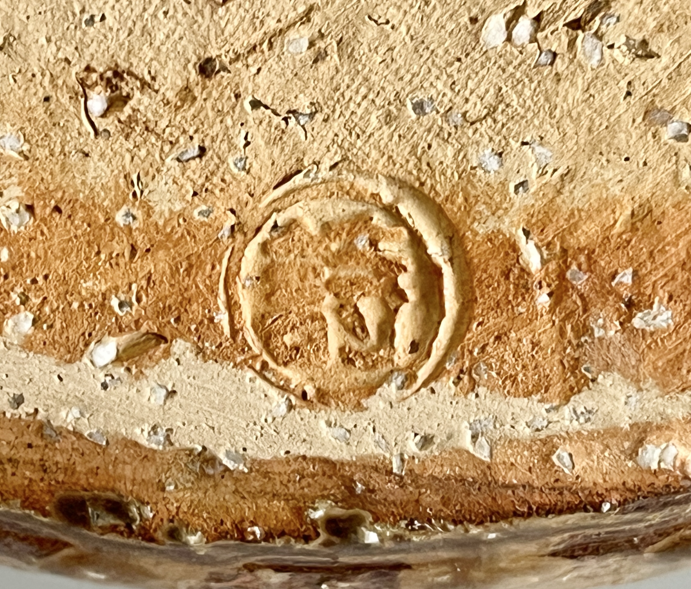 ★ 渋谷泥詩　北浜山　萩焼　耳付水指　白萩　茶道具の陶印