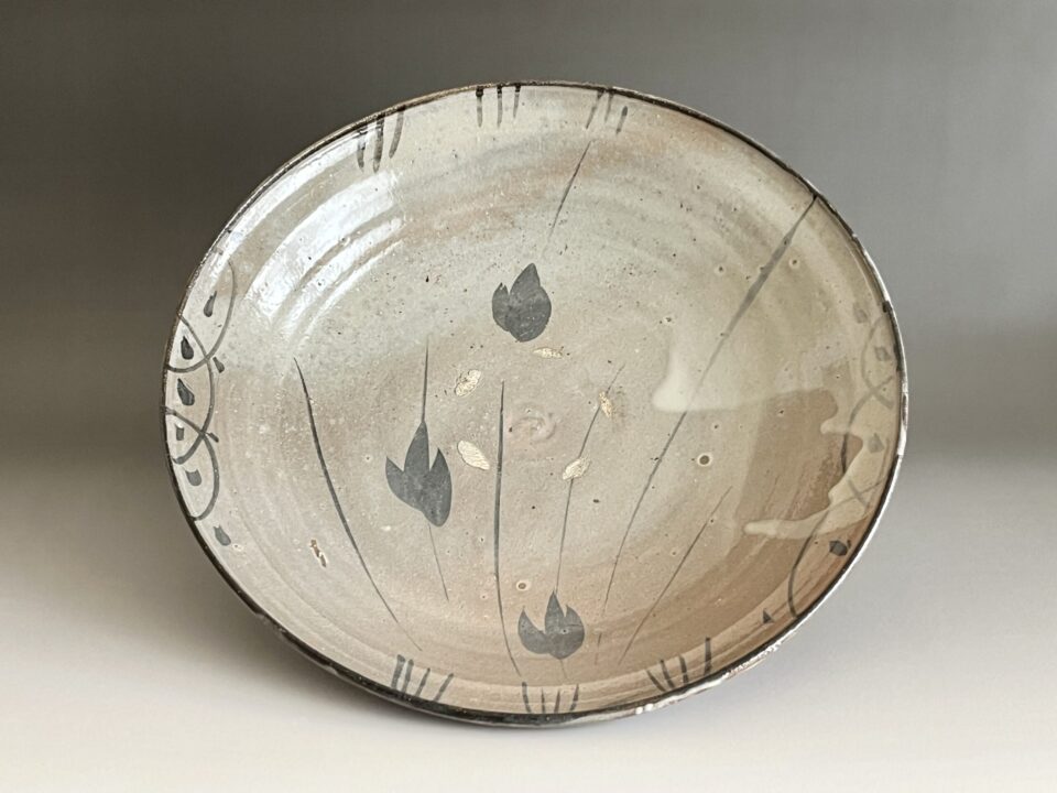 ★ 吉田明 （師 江崎一生） 絵唐津鉢　皿　胴径30.0㎝　大皿　和食器